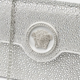 Crystal La Medusa Envelope Clutch in White Handbags VERSACE - LOLAMIR