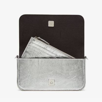Fendigraphy Wallet On Chain in Silver Handbags FENDI - LOLAMIR