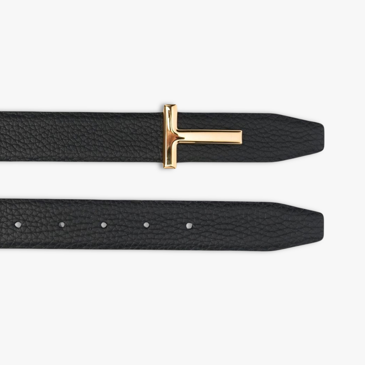 T Logo Reversible Belt in Black