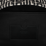 Two-Tone Jacquard Monogram Backpack in Black