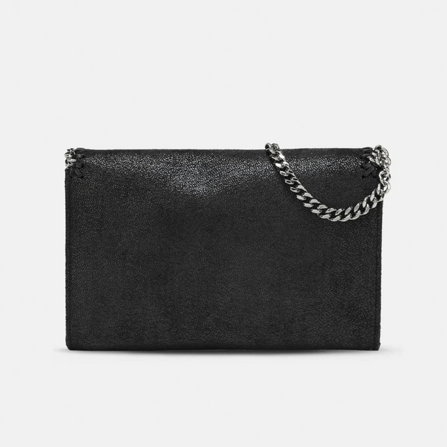 Falabella Wallet Crossbody Bag in Black/Silver