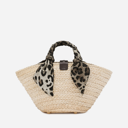 Kendra Small Shopper in Natural/Black Handbags DOLCE & GABBANA - LOLAMIR