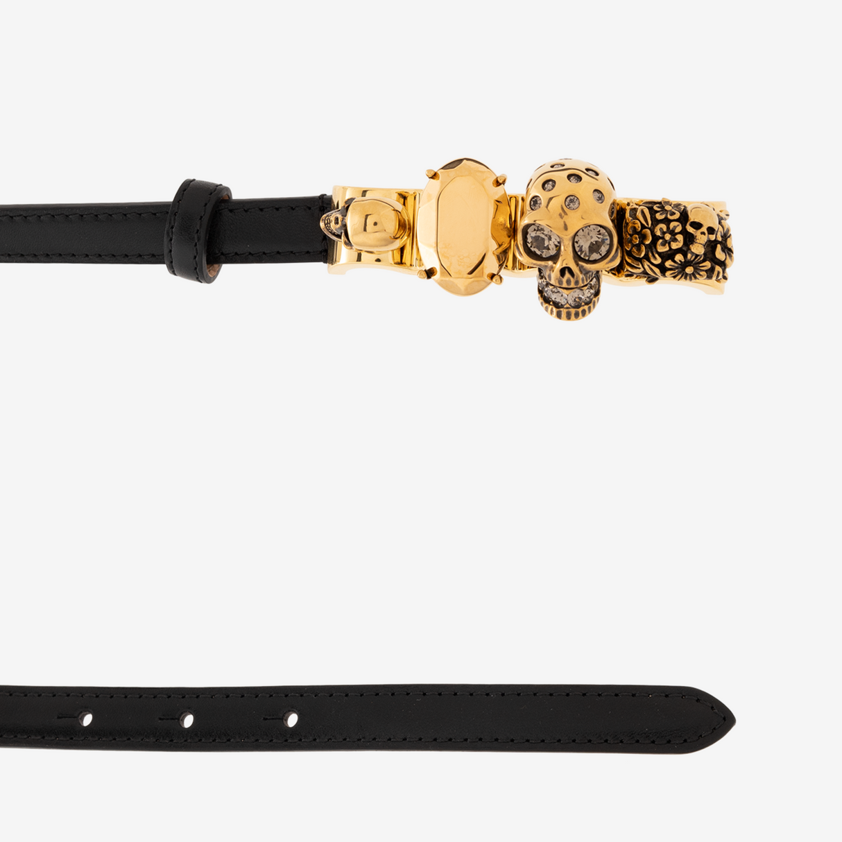 The Knuckle Belt in Black/Gold