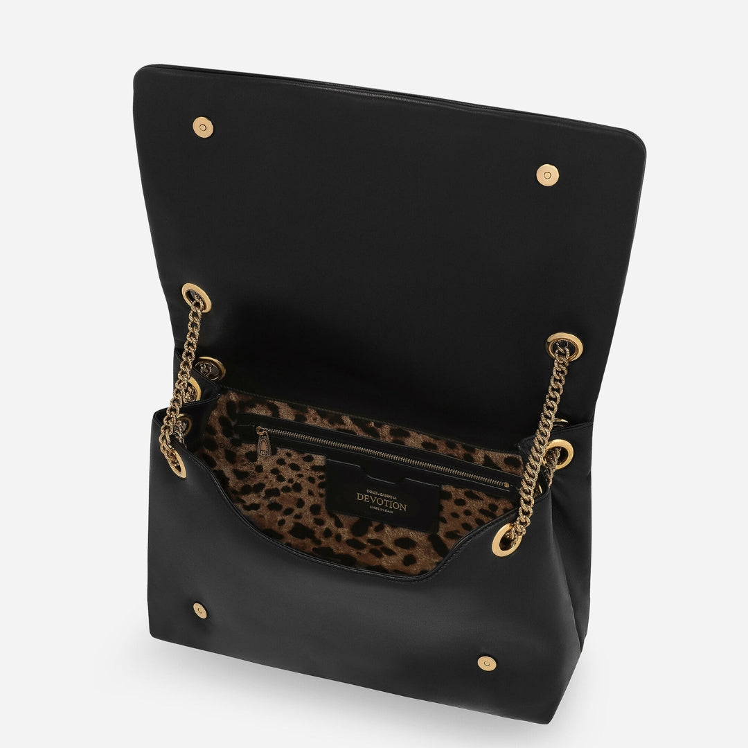 Devotion Soft Large Shoulder Bag in Black Handbags DOLCE & GABBANA - LOLAMIR