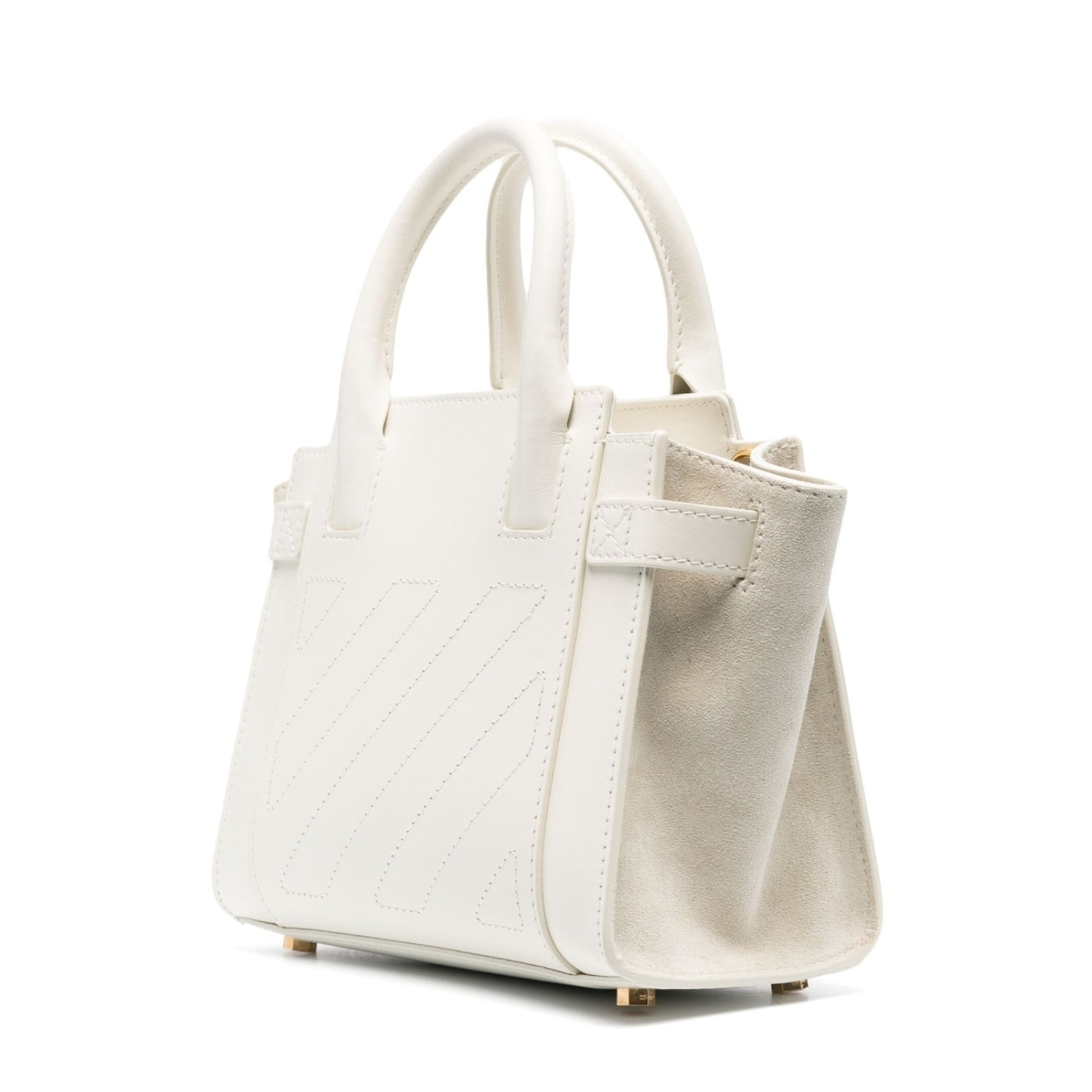 City Tote Small Top Handle in White Handbags OFF WHITE - LOLAMIR