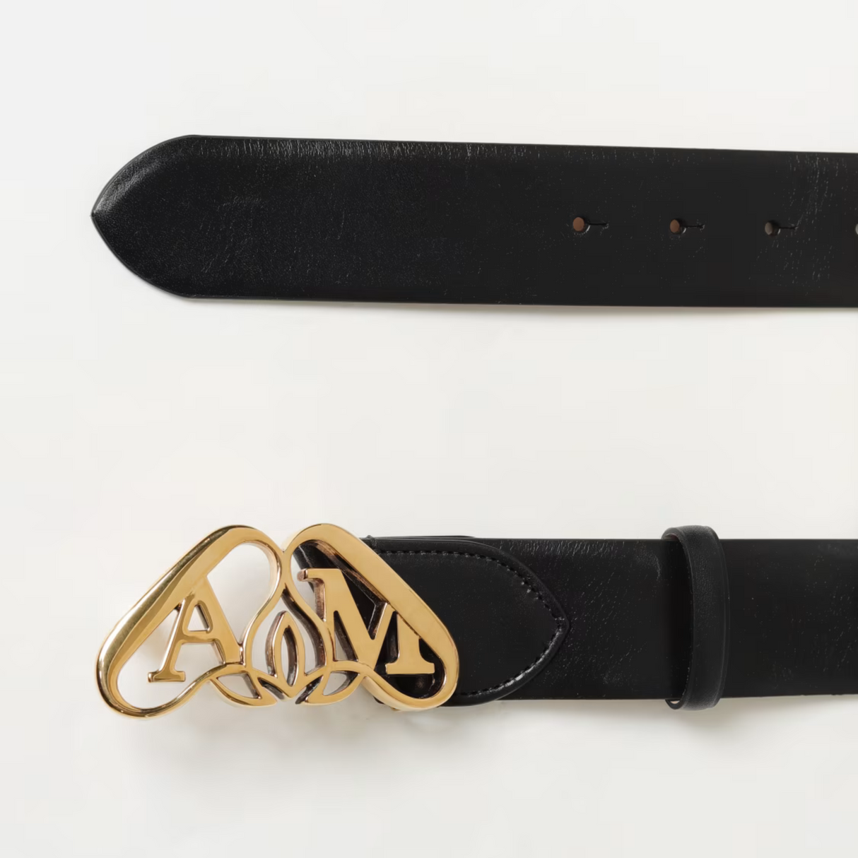 Seal Gold Logo Belt in Black