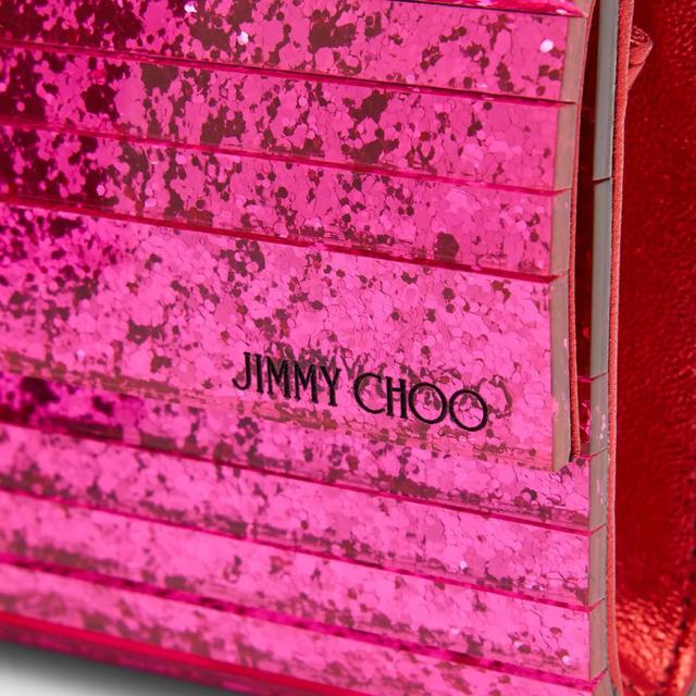 Sweetie Glitter Acrylic Clutch Bag in Red/Fuchsia Handbags JIMMY CHOO - LOLAMIR