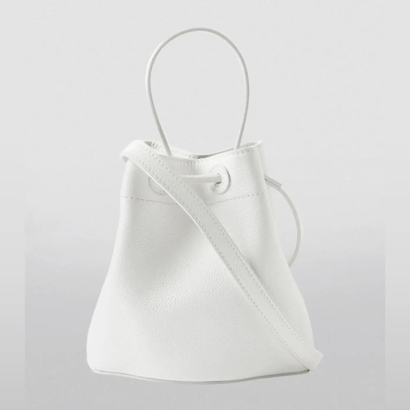 Mini TB Bucket Bag in White Handbags BURBERRY - LOLAMIR