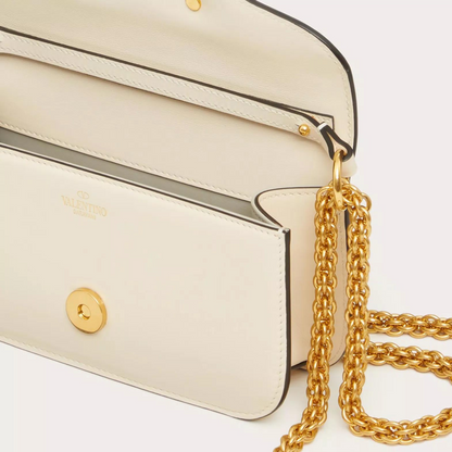 Locò Small Shoulder Bag in Light Ivory Handbags VALENTINO - LOLAMIR