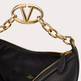 VLogo Moon Small Hobo Bag In Black Handbags VALENTINO - LOLAMIR