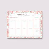 Weekly Planner Notepad | Light Marigolds | Peach