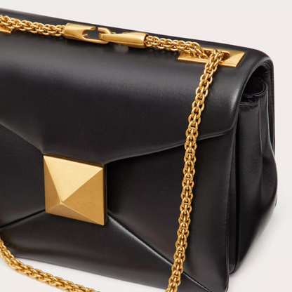 One Stud Nappa Bag With Chain In Black Handbags VALENTINO - LOLAMIR