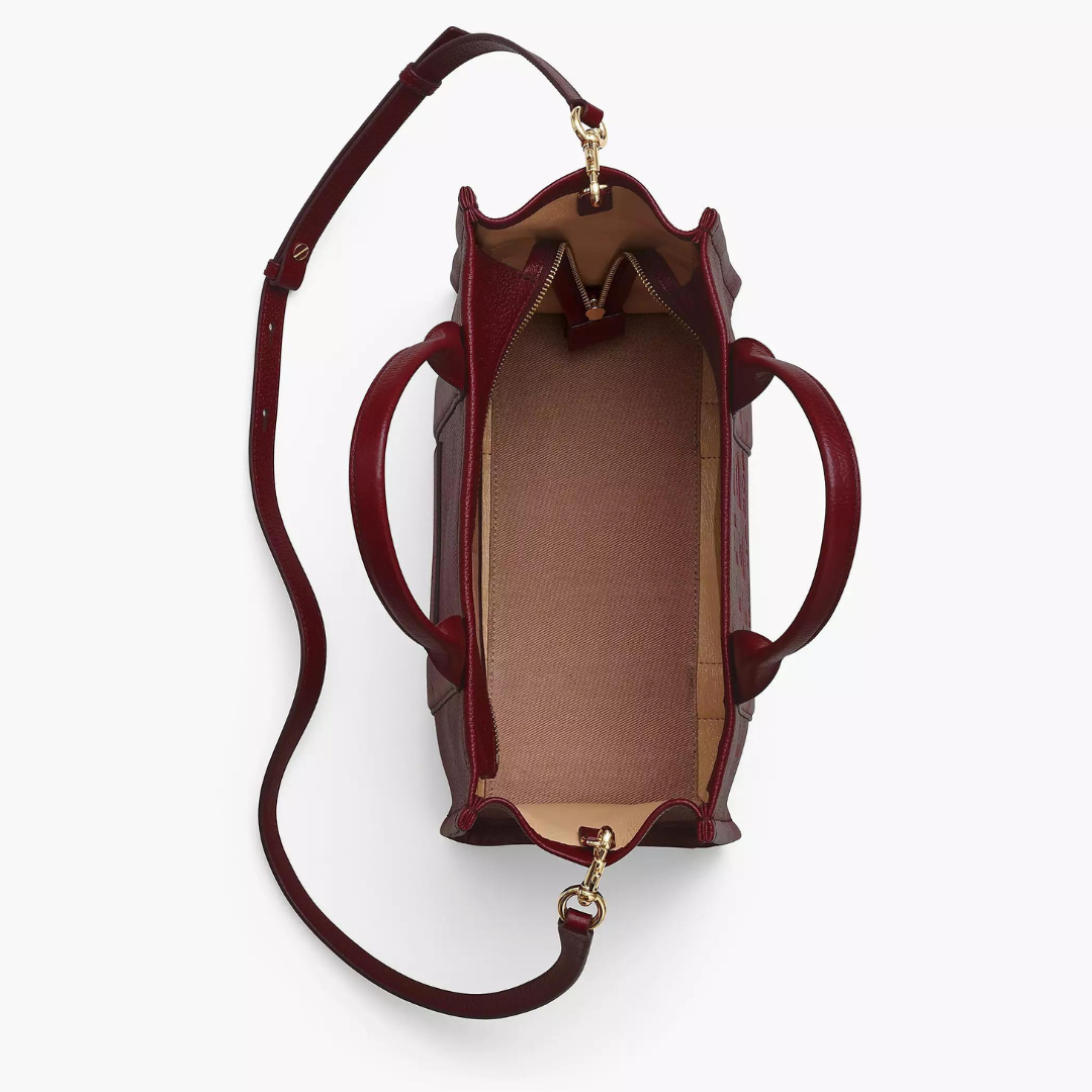 The Leather Medium Tote Bag in Cherry Handbags MARC JACOBS - LOLAMIR