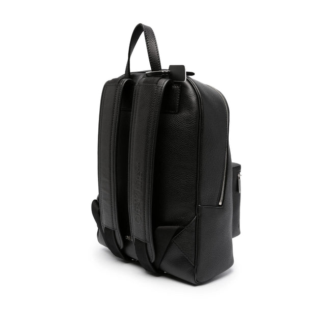 Diag-embossed leather backpack in Black Handbags OFF-WHITE - LOLAMIR