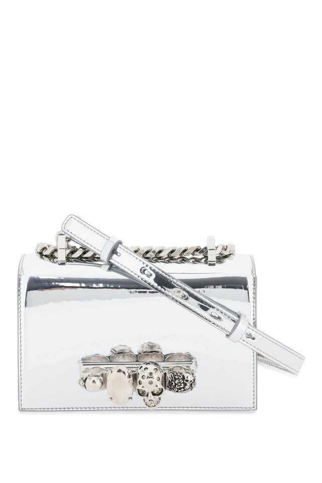The Jewelled Mini Satchel bag in Silver