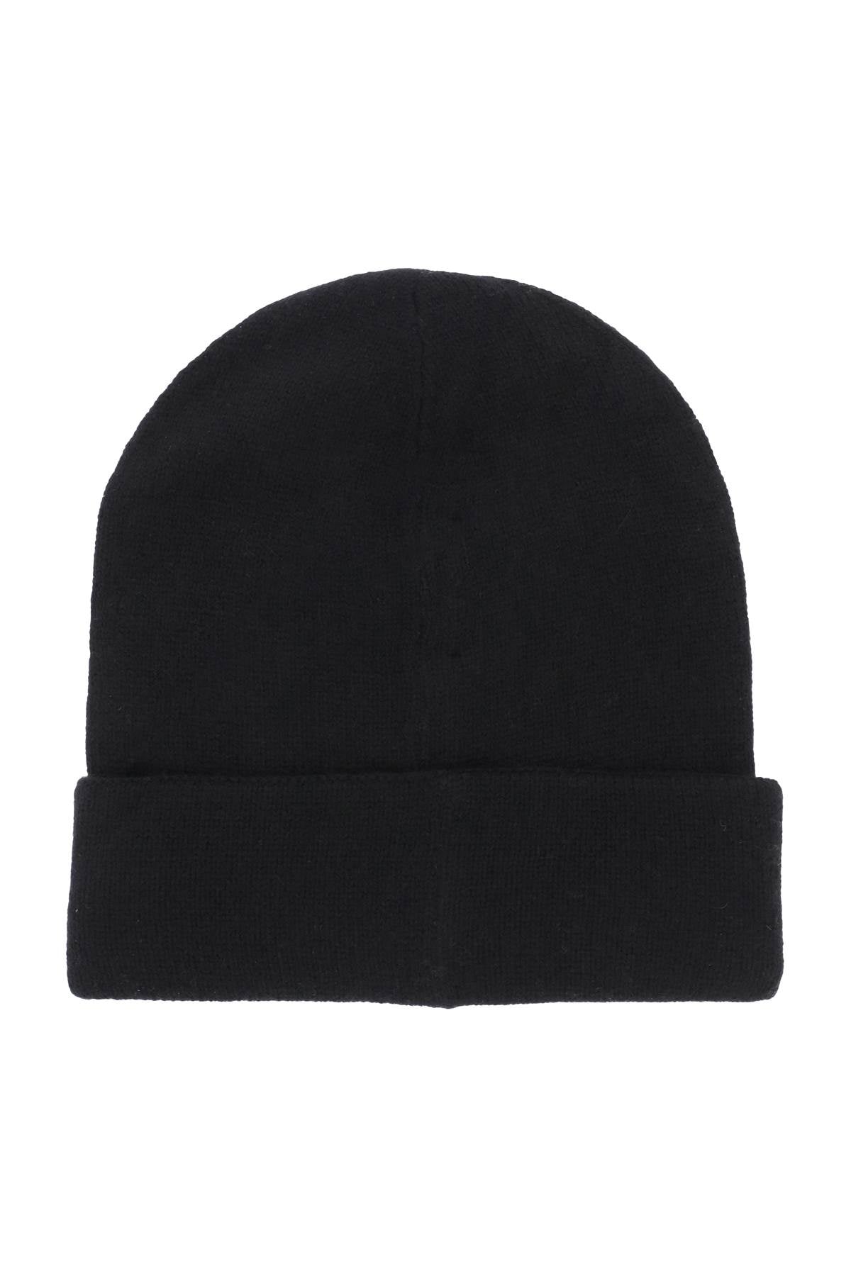 Cashmere Beanie With Logo Embroidery