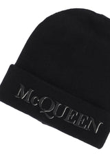 Cashmere Beanie With Logo Embroidery