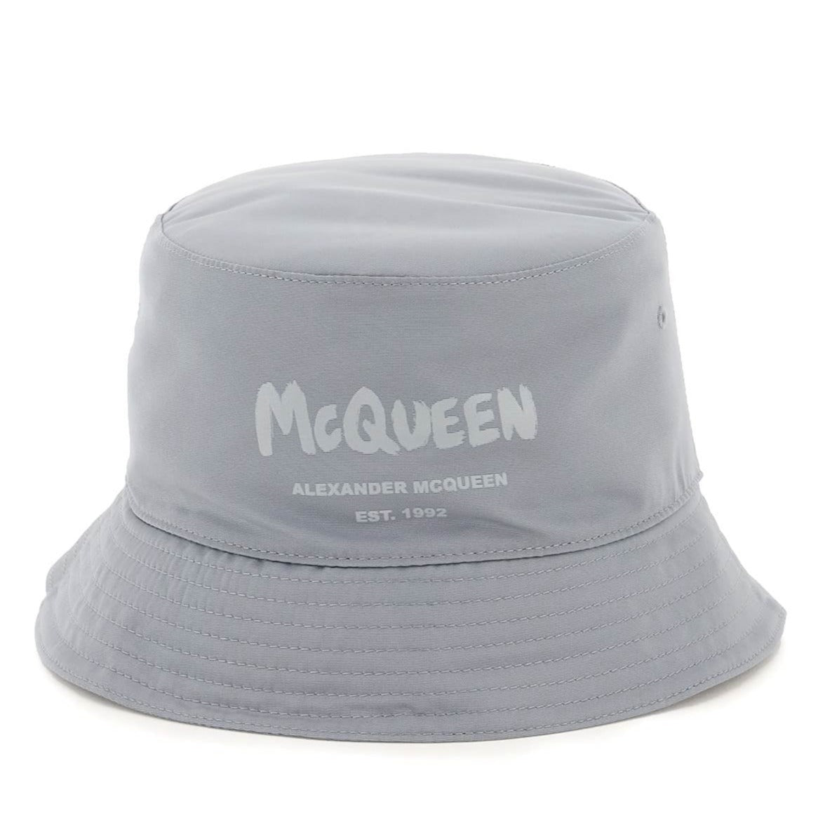 Mcqueen Graffiti Bucket Hat in Grey