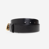 Seal Gold Logo Belt in Black