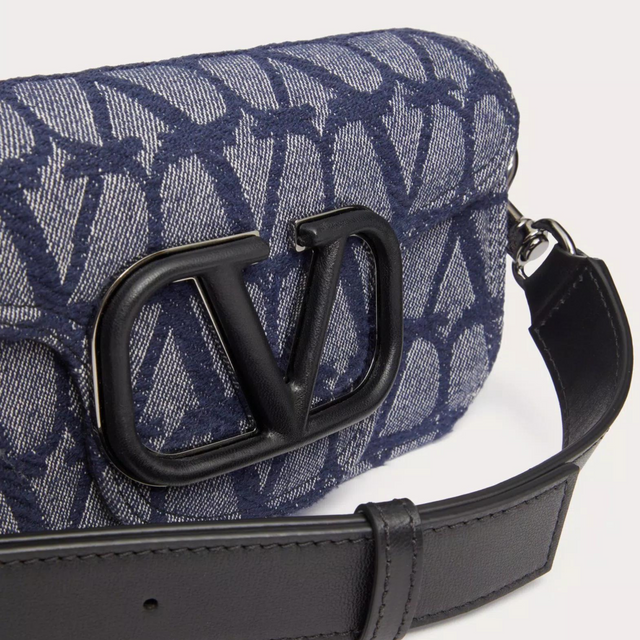 Locò Mini Toile Iconographe Shoulder Bag in Denim