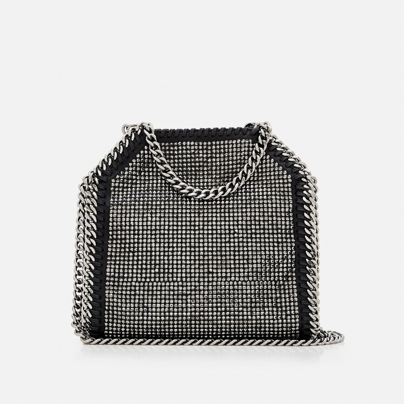 Falabella Crystal Mesh Mini Tote Bag in Black Handbags STELLA MCCARTNEY - LOLAMIR
