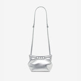 The Peak Bag Mini in Silver Handbags ALEXANDER MCQUEEN - LOLAMIR