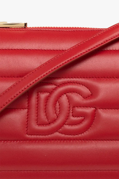 DG Logo Shoulder Bag in Red Handbags Dolce & Gabbana - LOLAMIR