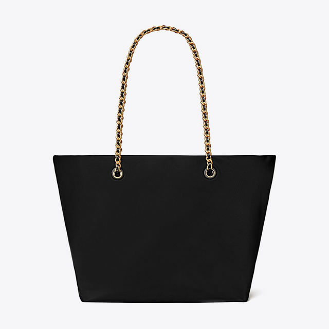 Ella Chain Tote Bag in Black