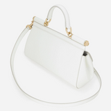 Sicily Elongated Small Handbag in Glossy White