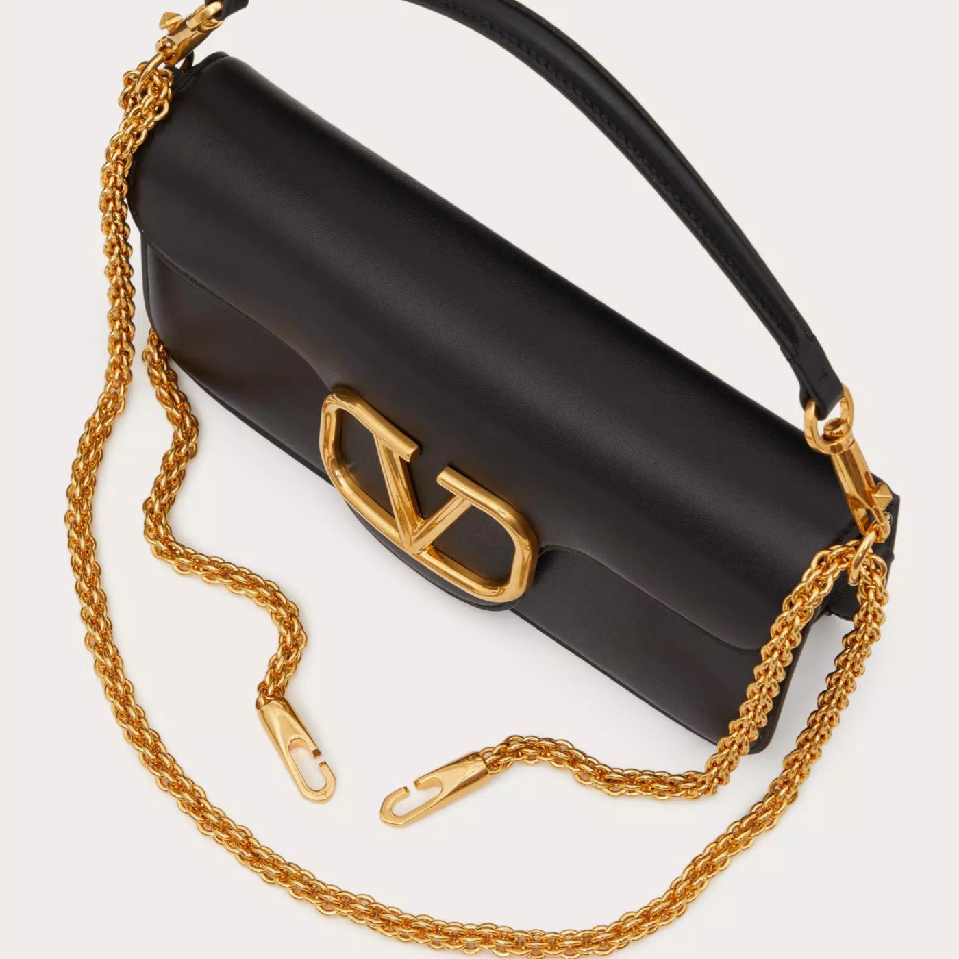 Locò Shoulder Bag in Black Handbags VALENTINO - LOLAMIR