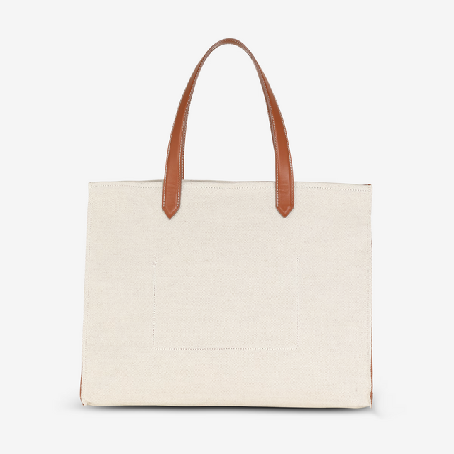 B-Army 42 Canvas Tote Bag With Leather Details