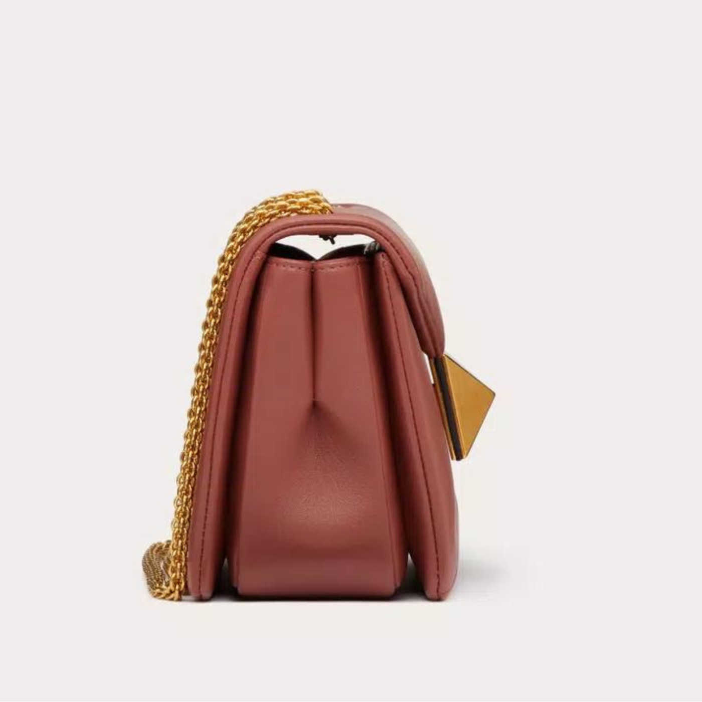 One Stud Nappa Bag With Chain In Gingerbread Handbags VALENTINO - LOLAMIR