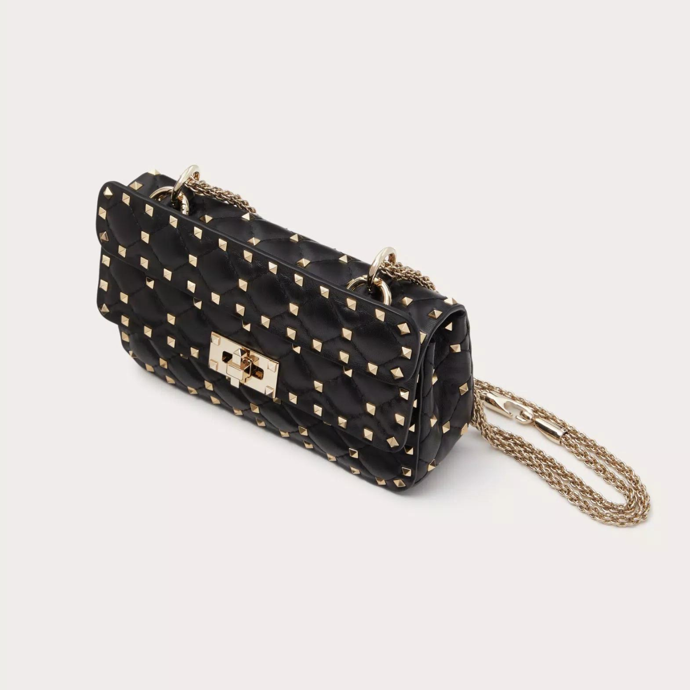 Rockstud Spike Small Shoulder Bag In Black Handbags VALENTINO - LOLAMIR