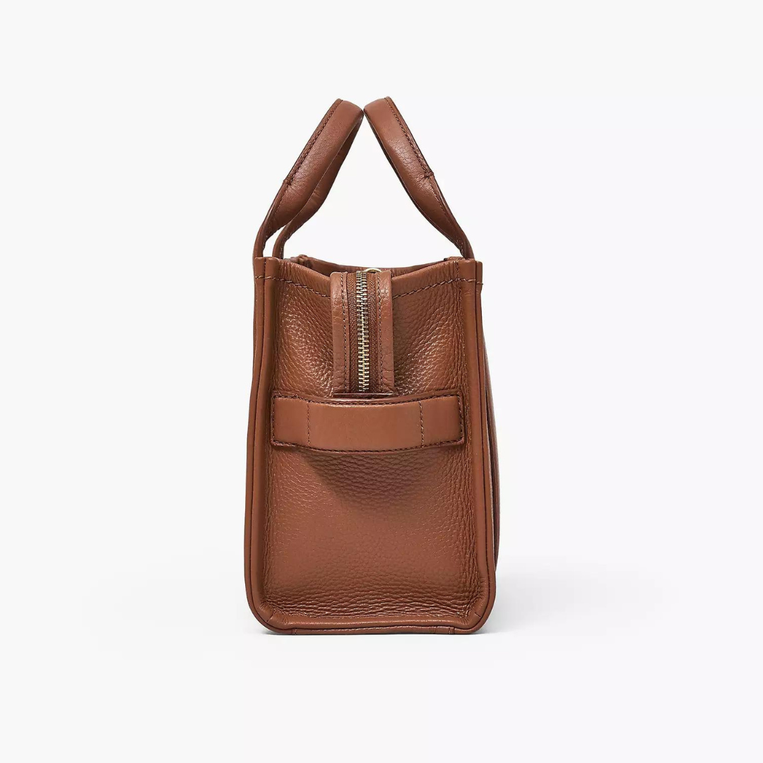 The Leather Small Tote Bag in Argan Oil Handbags MARC JACOBS - LOLAMIR