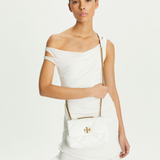 Kira Diamond Quilt Small Bag in White