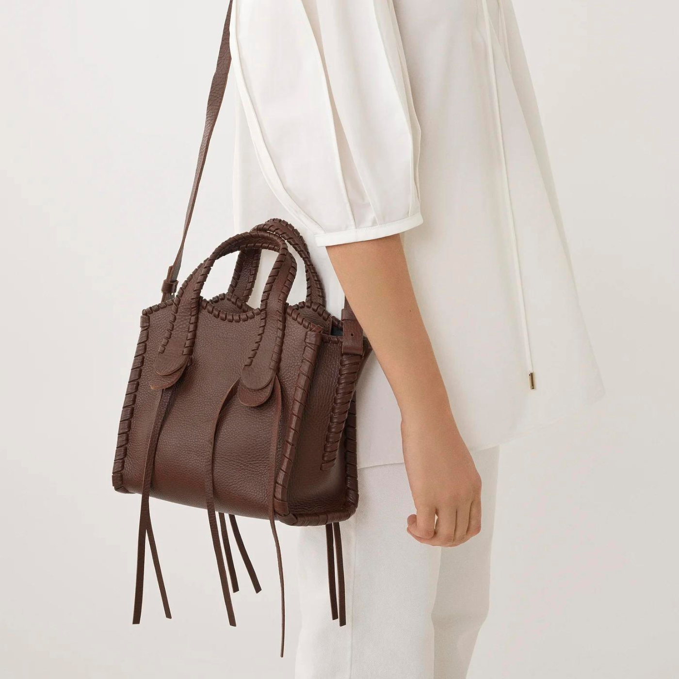Mony Small Tote Bag in Chocolate Handbags CHLOE - LOLAMIR