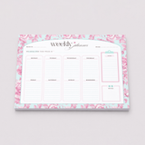 Weekly Planner Notepad | Light Marigolds | Pink