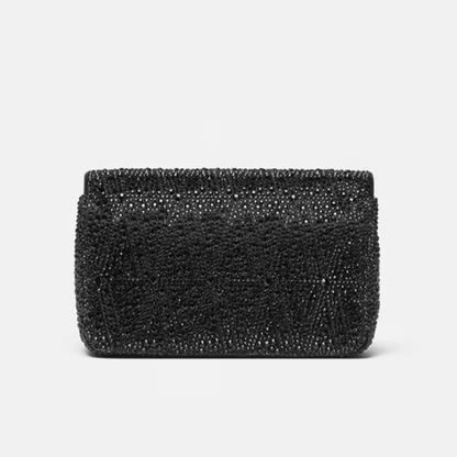 Crystal Virtus Mini Bag in Black Handbags VERSACE - LOLAMIR