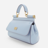 Sicily Small Handbag in Glossy Light Blue