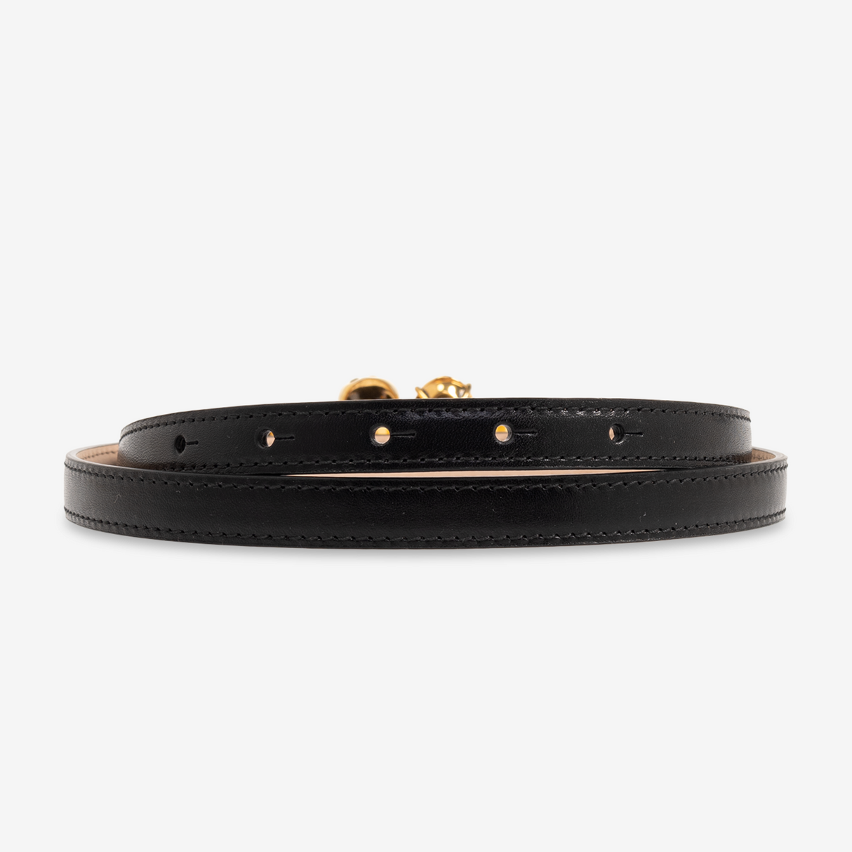 The Knuckle Belt in Black/Gold