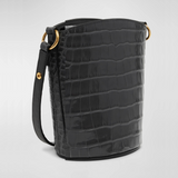 Whitney Croc-Embossed Small Bucket Bag