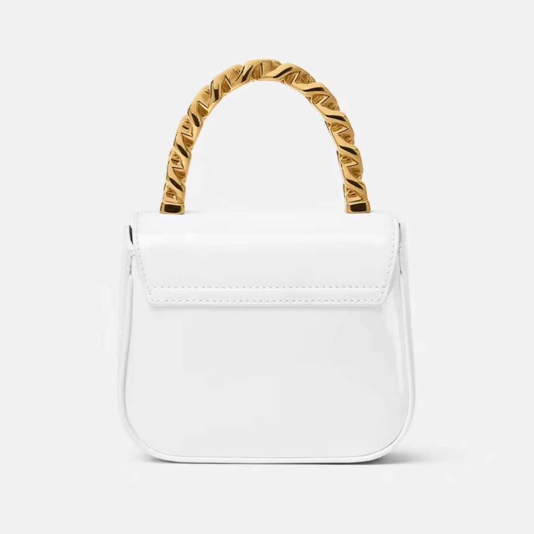 La Medusa Patent Mini Bag in White Handbags VERSACE - LOLAMIR