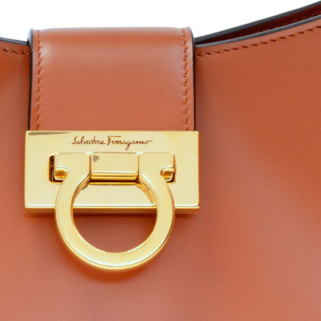 Trifolio Small Shoulder bag in Tan Handbags FERRAGAMO - LOLAMIR