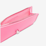 Skull Zipper Card Holder in Pink