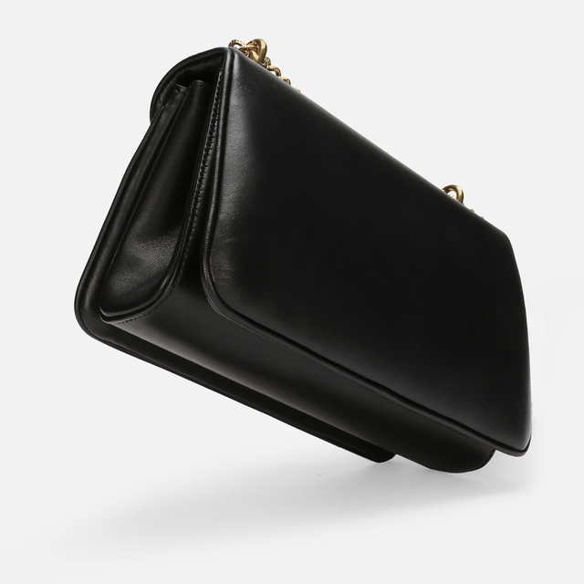 Devotion Smooth Shoulder Bag in Black Handbags DOLCE & GABBANA - LOLAMIR