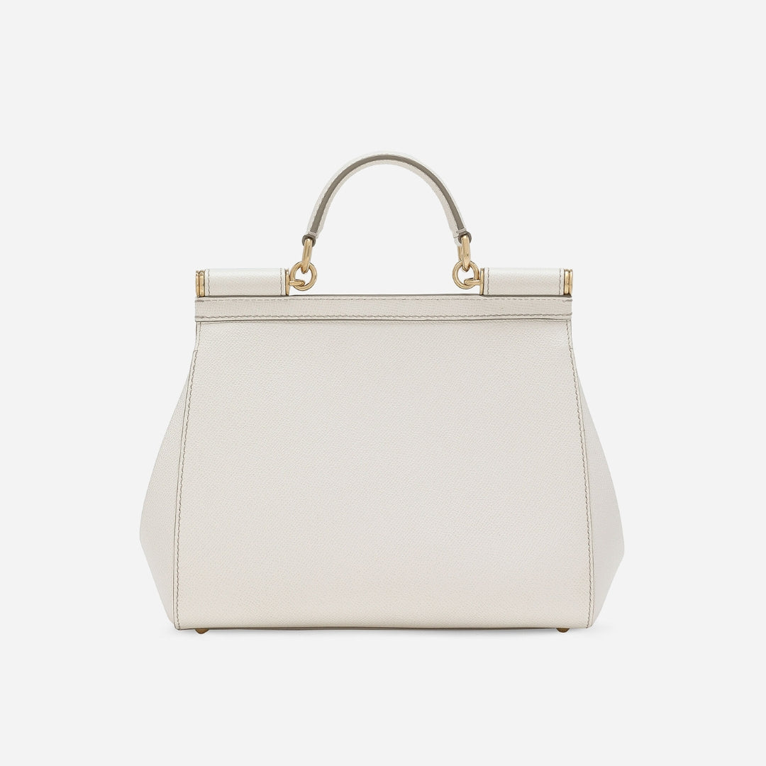 Sicily Medium Handbag in White Handbags DOLCE & GABBANA - LOLAMIR