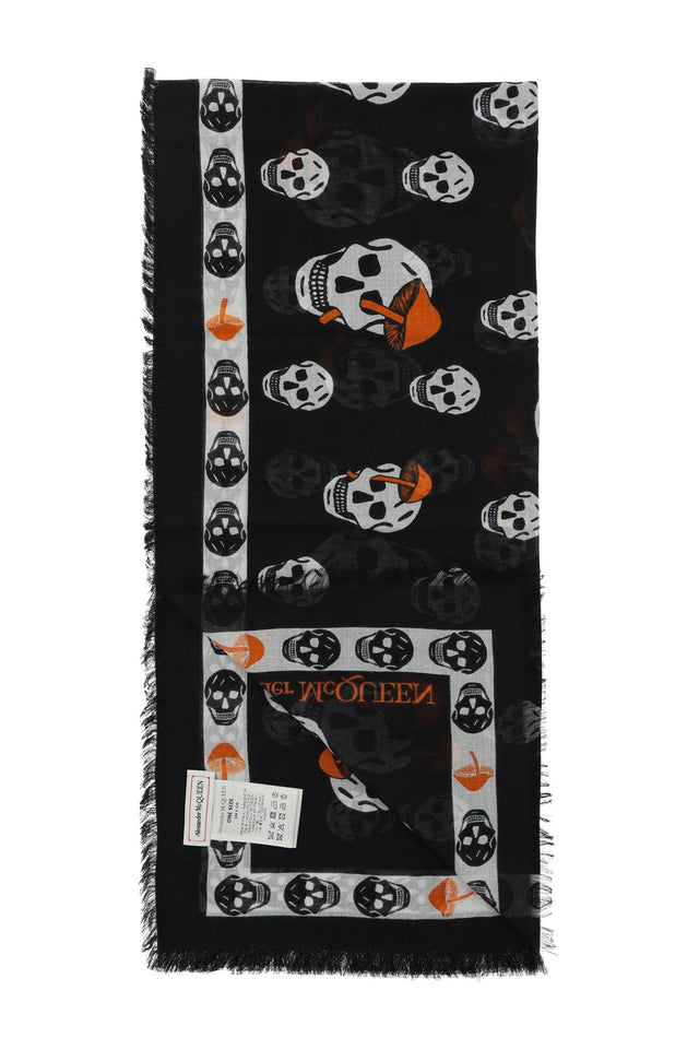 Alexander mcqueen mushrooms skull scarf Scarf Alexander Mcqueen - LOLAMIR