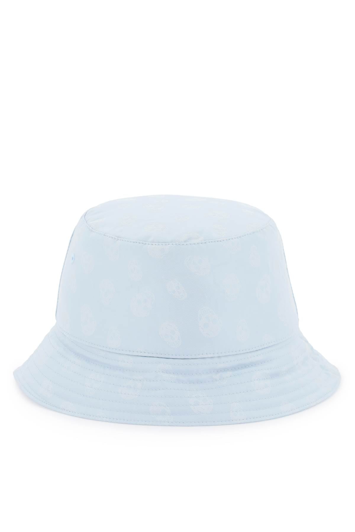 McQueen Skull Bucket Hat in Light Blue
