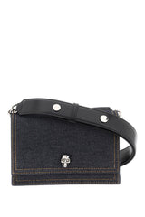 The Biker Small Skull Bag in Denim