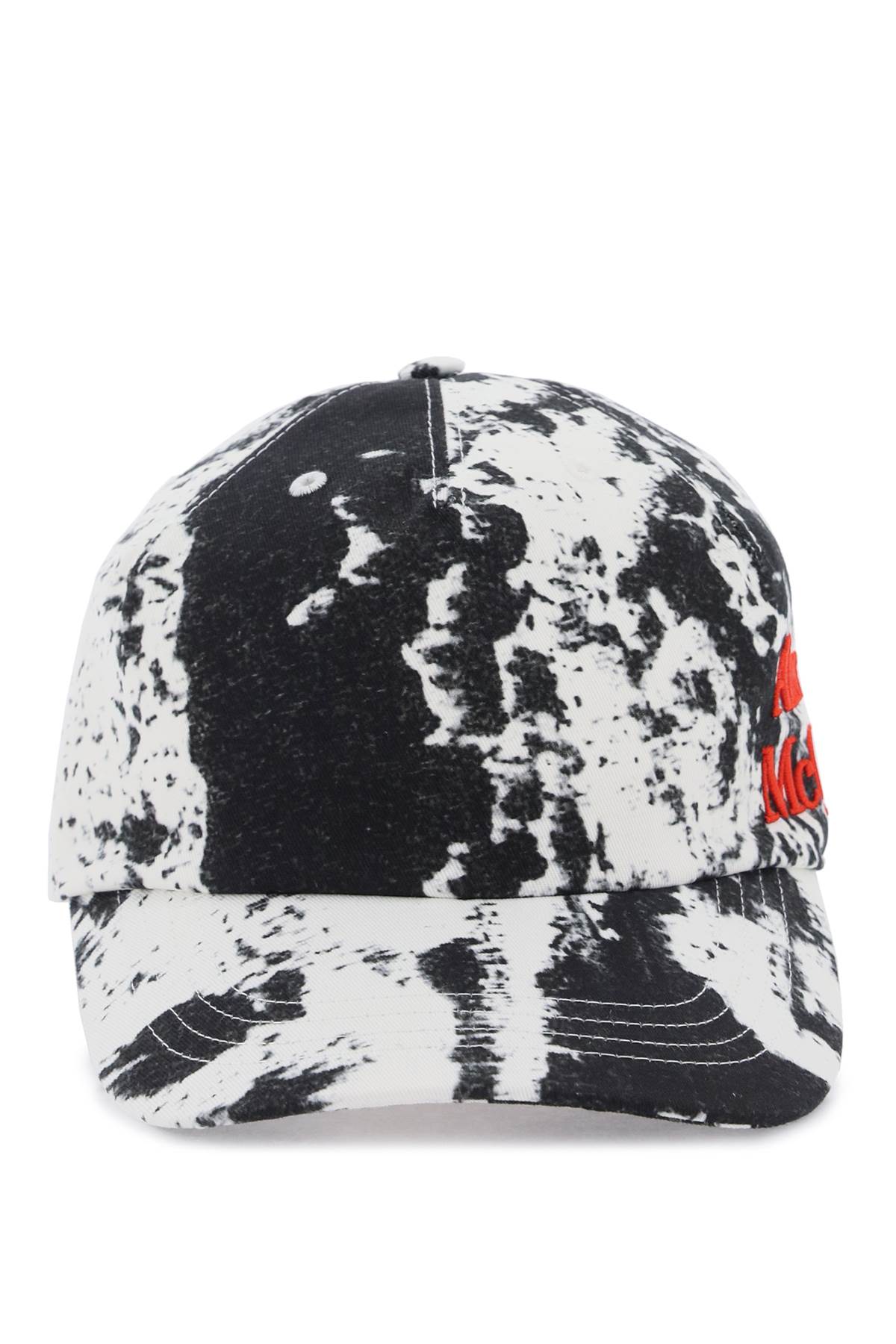 Printed Baseball Cap With Logo Embroidery in White